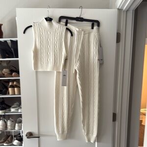 ALO Yoga Cream Knit Set